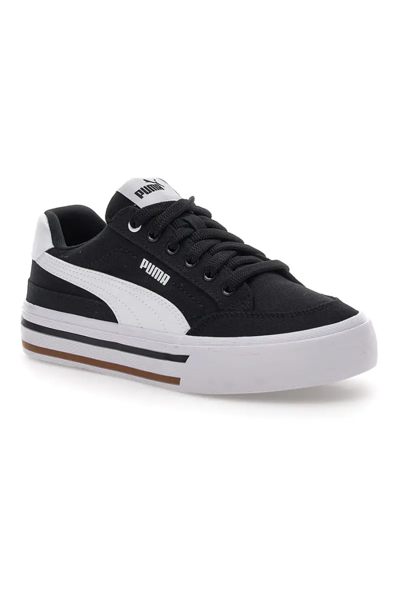 Sneakers Nere e Bianche In Tela Puma Court Classic Vulc Fs Jr [NERO miniatura 2