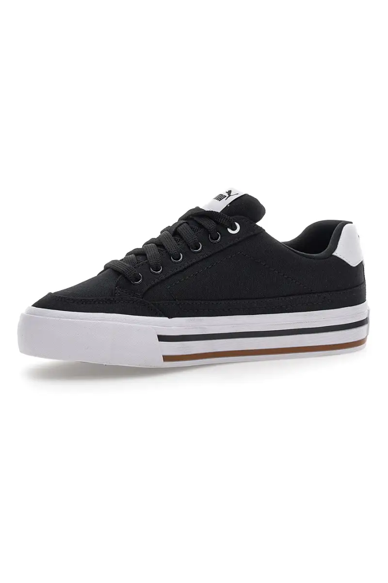 Sneakers Nere e Bianche In Tela Puma Court Classic Vulc Fs Jr [NERO miniatura 4