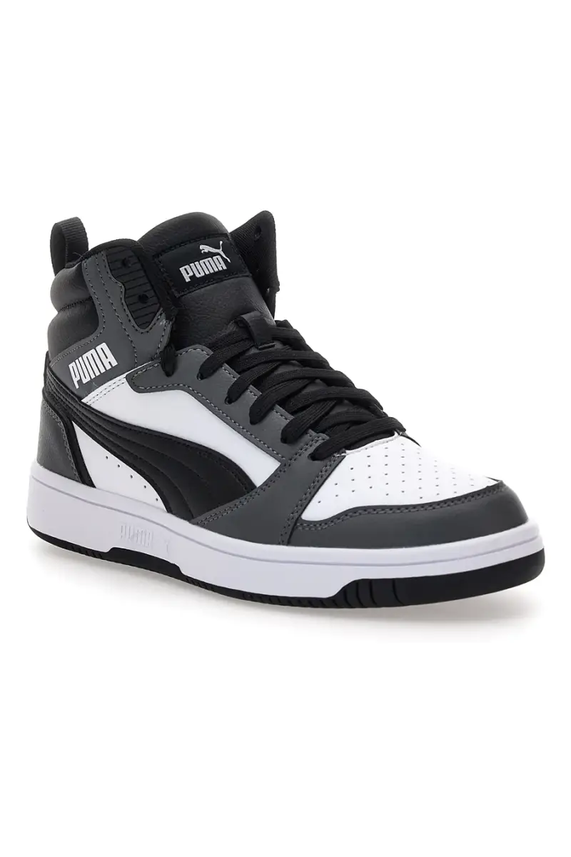 Sneakers nere e bianche mid-cut inserti a contrasto Puma Rebound V6 [BIANCO miniatura 2