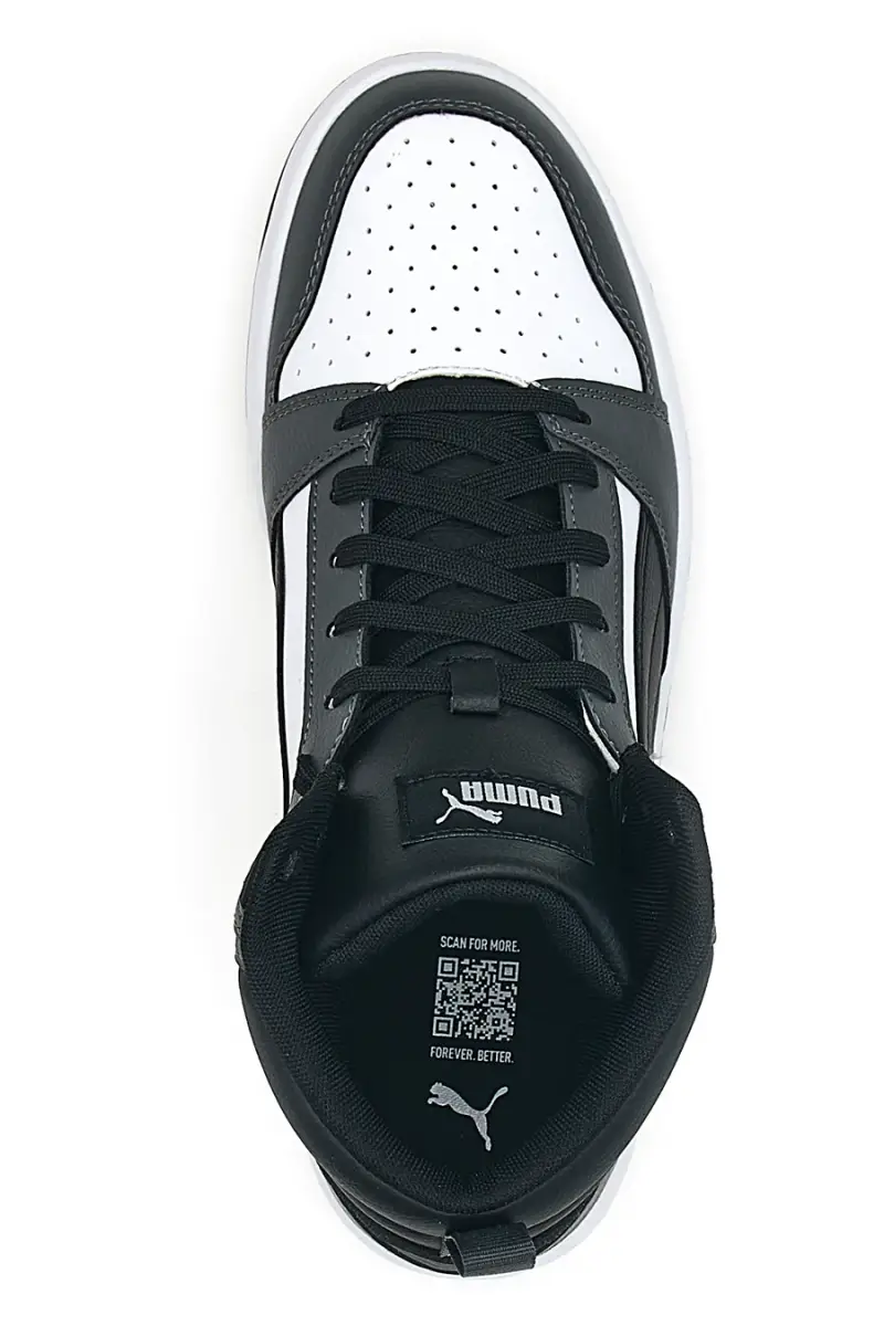 Sneakers nere e bianche mid-cut inserti a contrasto Puma Rebound V6 [BIANCO miniatura 3