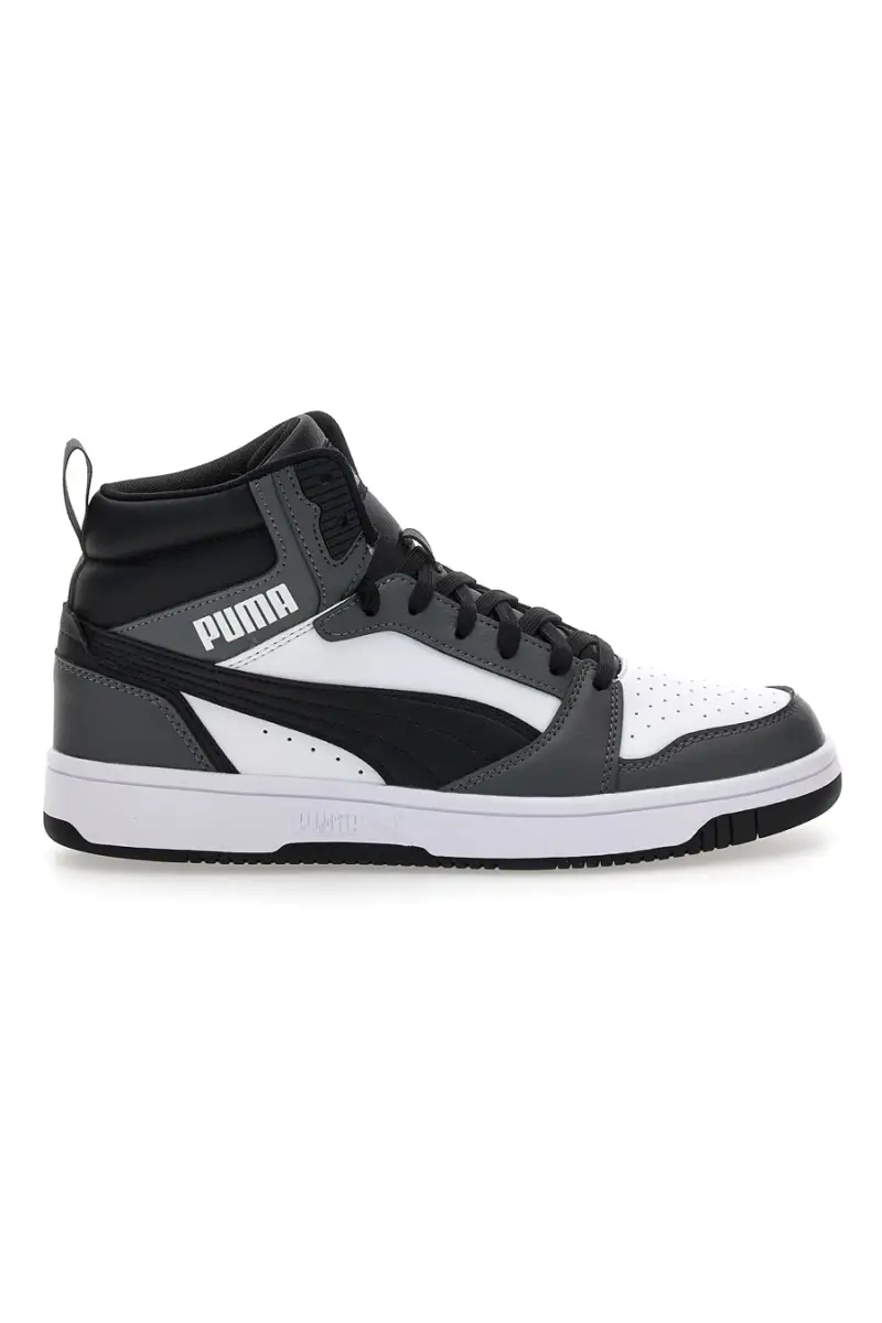 Sneakers nere e bianche mid-cut inserti a contrasto Puma Rebound V6 [BIANCO
