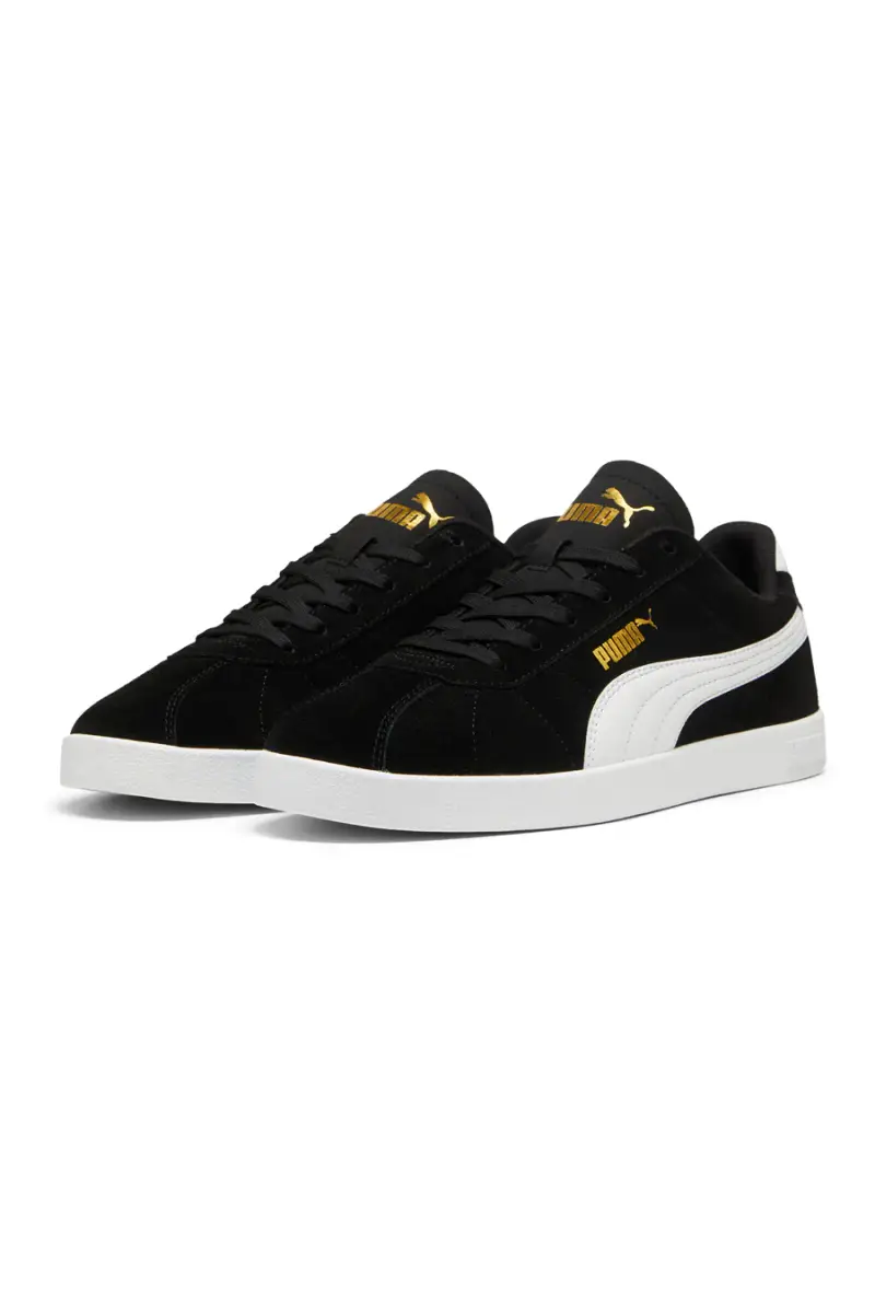 Sneakers nere in suede con logo oro Puma Club II [NERO miniatura 3
