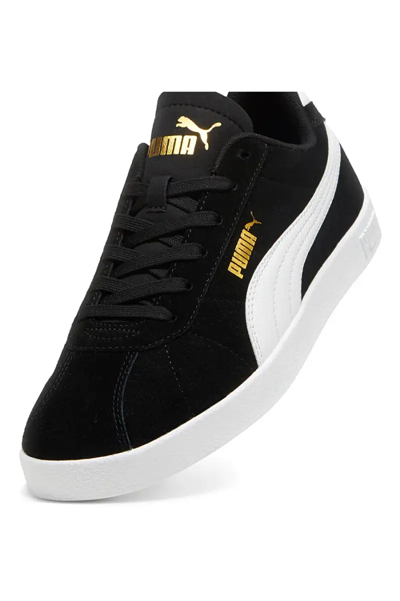 Sneakers nere in suede con logo oro Puma Club II [NERO miniatura 4