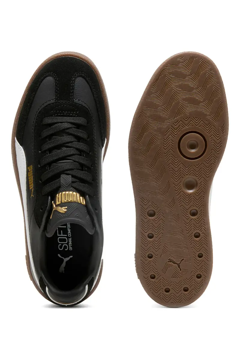 Sneakers nere junior in pelle e camoscio Puma Club II Era Jr [NERO] miniatura 4