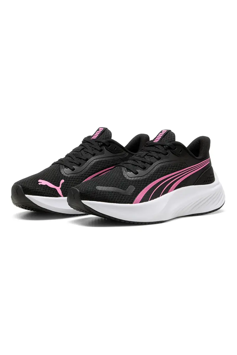 Sneakers nere rosa e bianche in mesh Puma Pounce Lite Jr [NERO miniatura 2