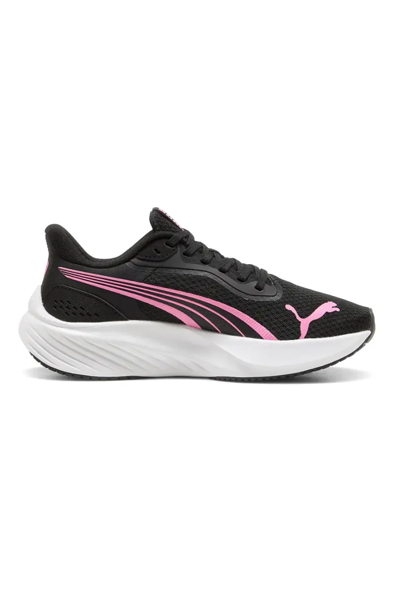 Sneakers nere rosa e bianche in mesh Puma Pounce Lite Jr [NERO miniatura 4