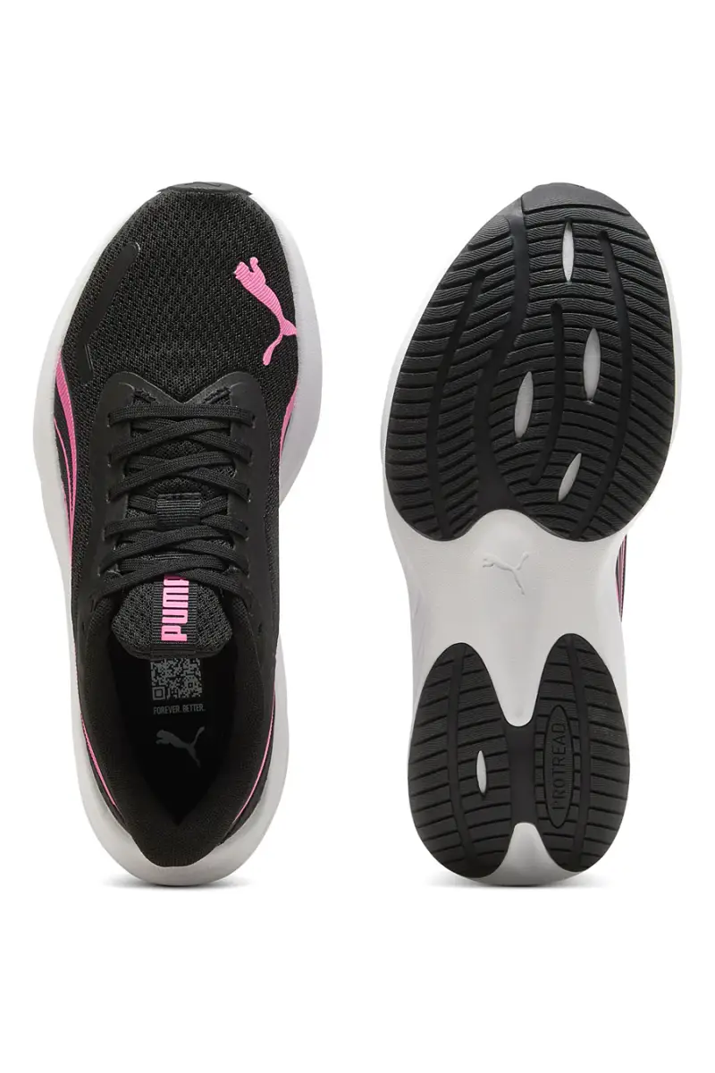 Sneakers nere rosa e bianche in mesh Puma Pounce Lite Jr [NERO miniatura 5
