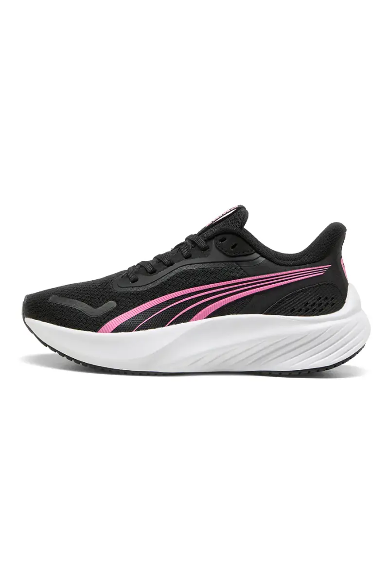 Sneakers nere rosa e bianche in mesh Puma Pounce Lite Jr [NERO