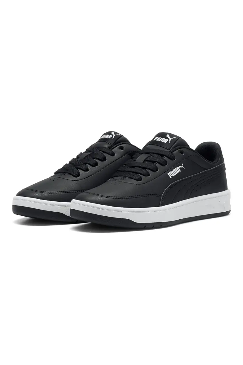 Sneakers nere stile court Puma Court Classic Clean Jr [NERO] miniatura 2