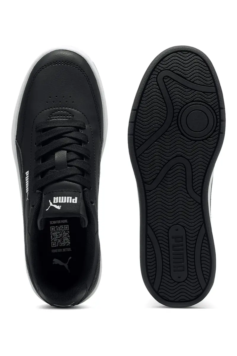 Sneakers nere stile court Puma Court Classic Clean Jr [NERO] miniatura 5