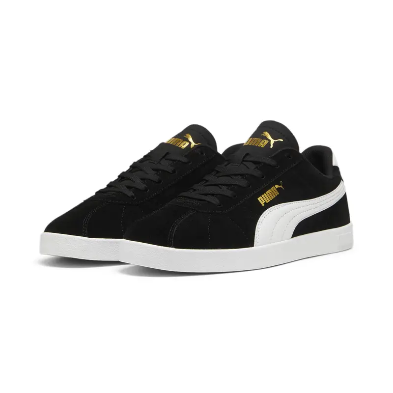 Sneakers PUMA Club II in suede unisex PUMA Black White Gold | Puma Nero