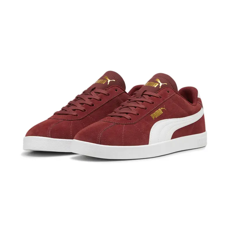 Sneakers PUMA Club II in suede unisex PUMA Intense Red White Gold | Puma Rosso