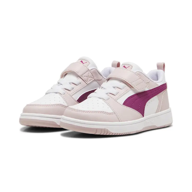 Sneakers PUMA Rebound V6 Lo per bambini PUMA Mauve Mist Magenta Gleam White Pink | Puma Rosa