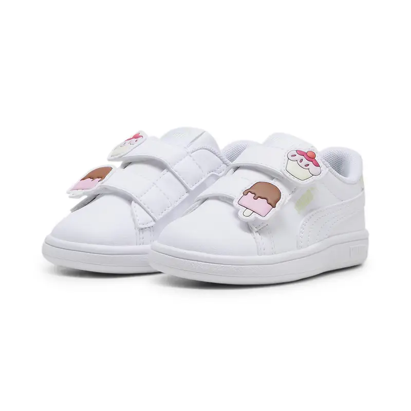 Sneakers PUMA Smash 3.0 Badges per bambini PUMA White Green Illusion | Puma Bianco