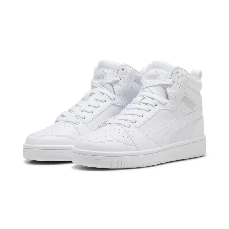 Sneakers Rebound V6 Mid da ragazzi PUMA White Cool Light Gray | Puma Bianco