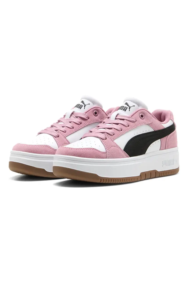 Sneakers rosa e bianche suola flatform Rebound Femme Low SD SoftFoam Puma [BIANCO miniatura 2