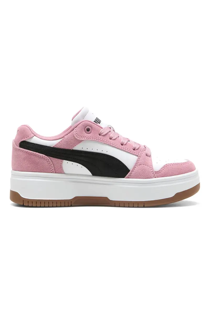 Sneakers rosa e bianche suola flatform Rebound Femme Low SD SoftFoam Puma [BIANCO miniatura 3