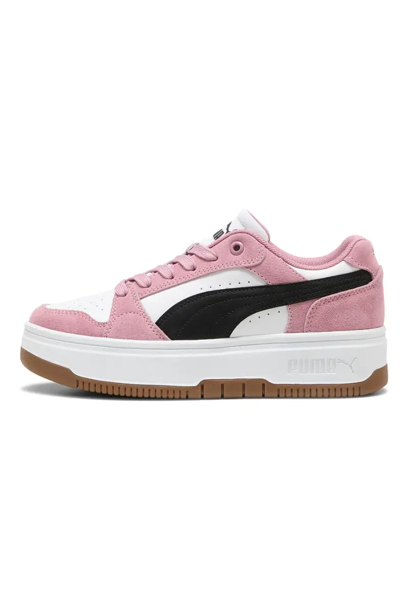 Sneakers rosa e bianche suola flatform Rebound Femme Low SD SoftFoam Puma [BIANCO