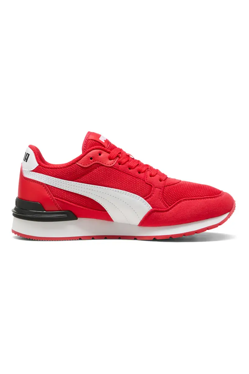 Sneakers rosse e bianche in mesh Puma ST Runner v4 Mesh Jr [ROSSO] miniatura 4