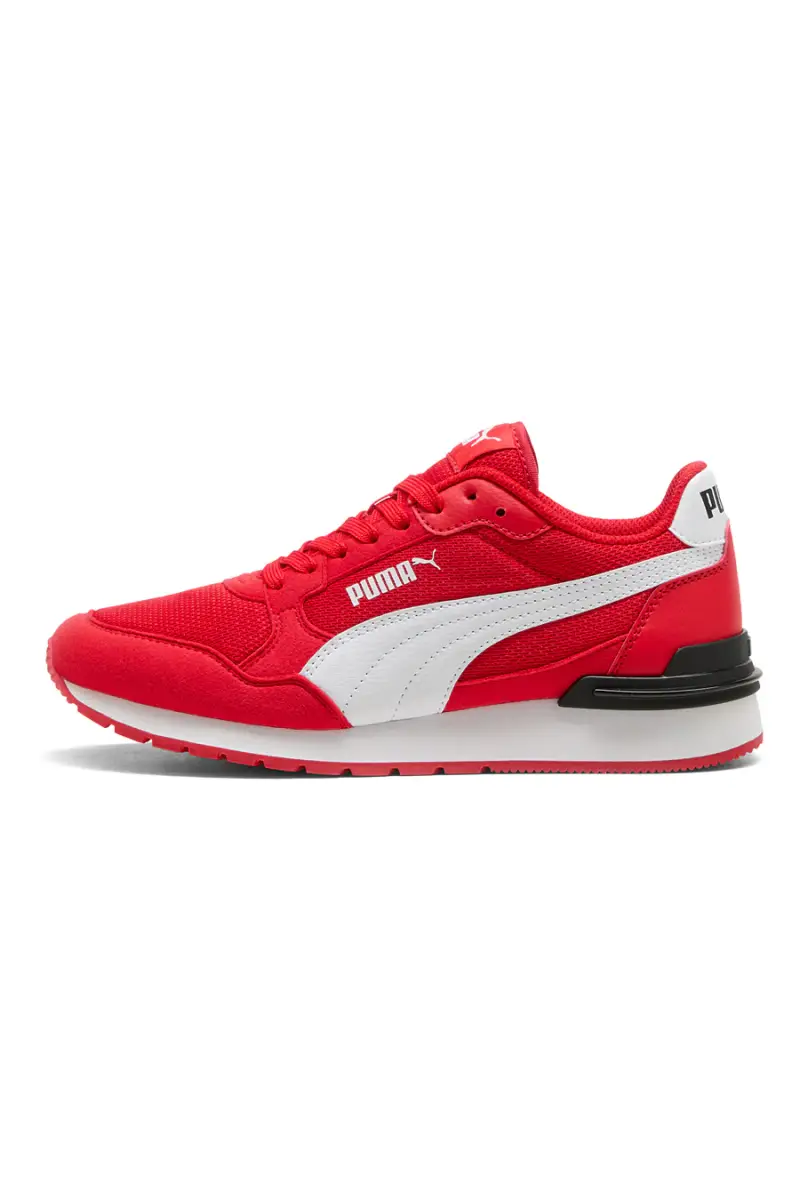 Sneakers rosse e bianche in mesh Puma ST Runner v4 Mesh Jr [ROSSO]
