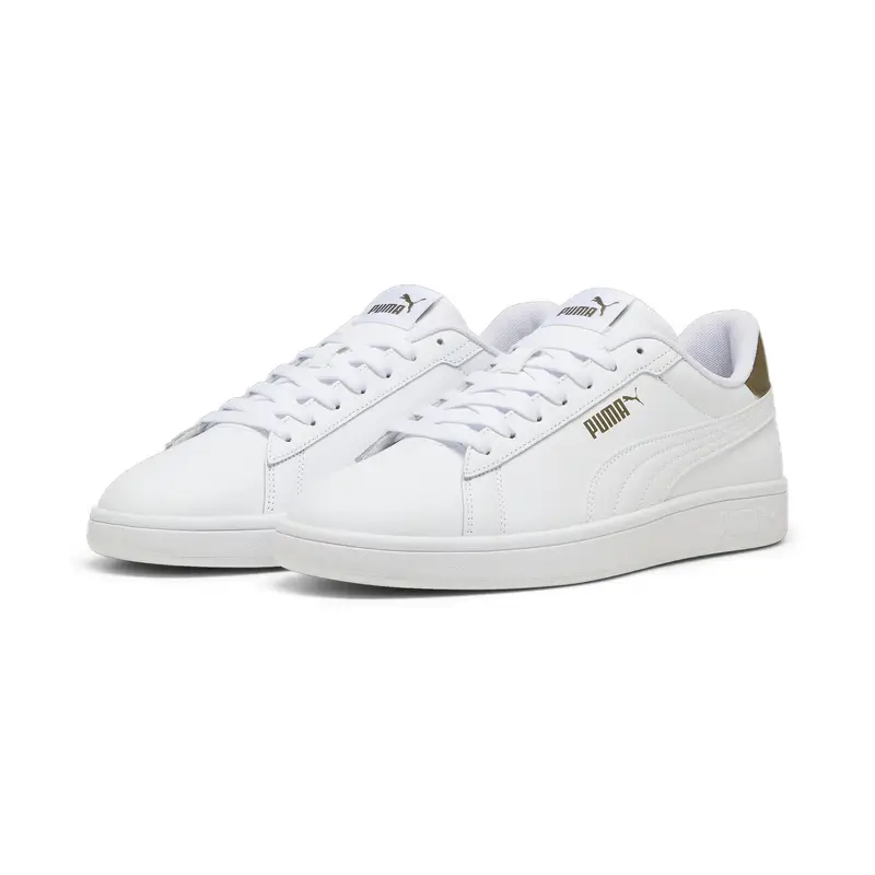 Sneakers Smash 3.0 L PUMA White Wild Willow Green | Puma Bianco