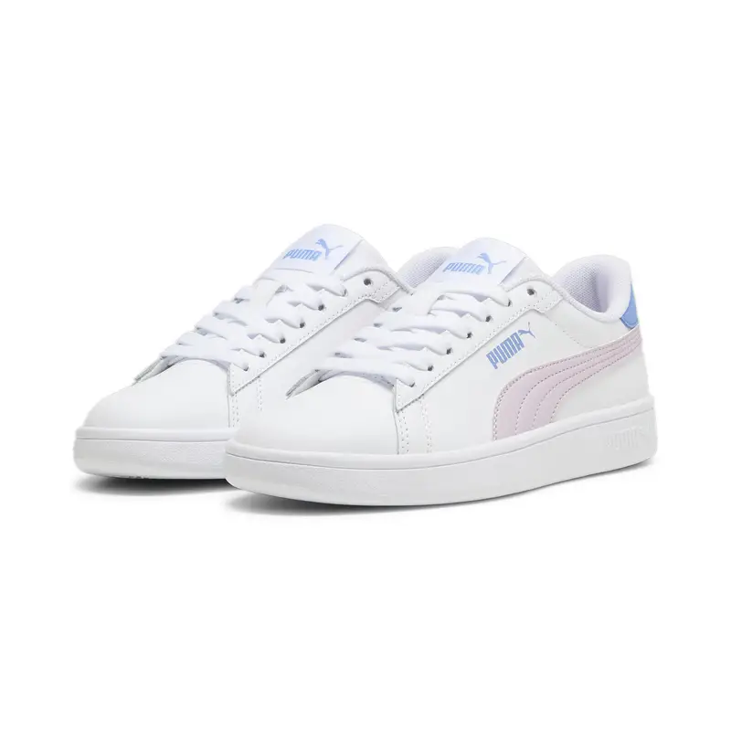 Sneakers Smash 3.0 Leather da ragazzi PUMA White Grape Mist Blue Skies Purple | Puma Bianco