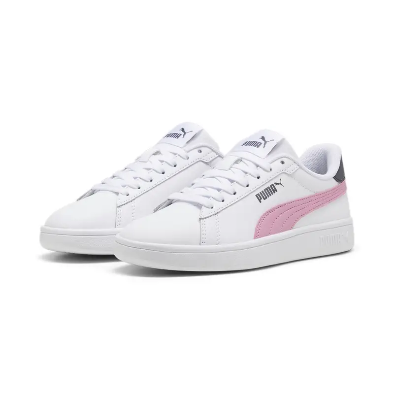 Sneakers Smash 3.0 Leather da ragazzi PUMA White Mauved Out Galactic Gray Pink | Puma Bianco