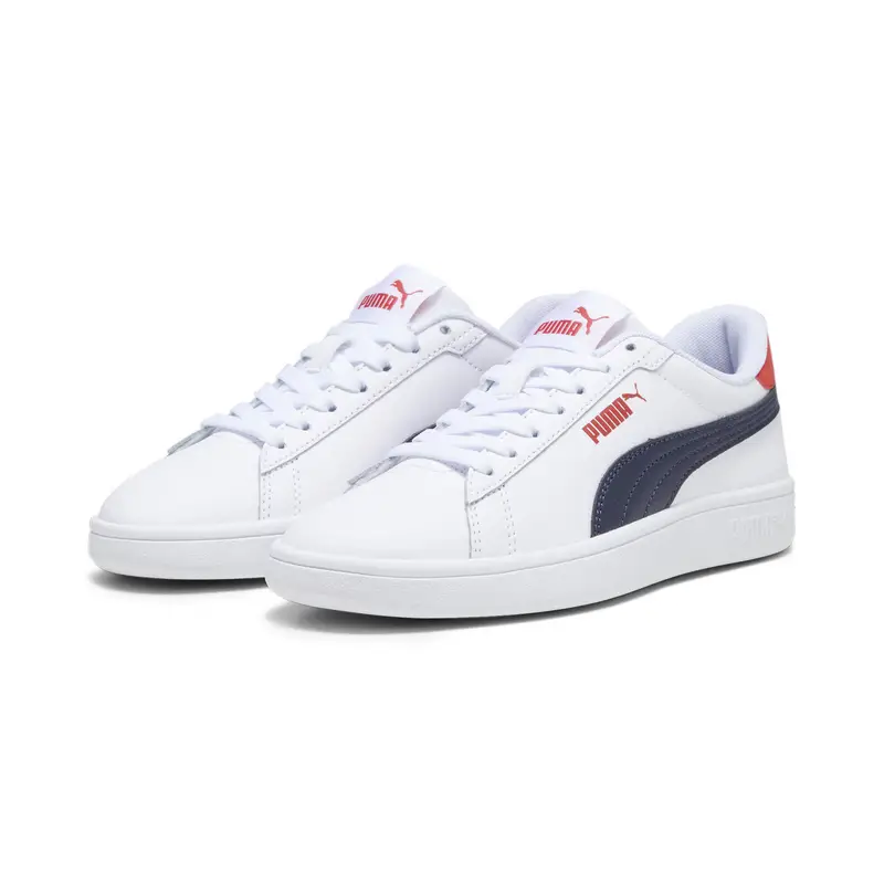 Sneakers Smash 3.0 Leather da ragazzi PUMA White Navy For All Time Red Blue | Puma Bianco