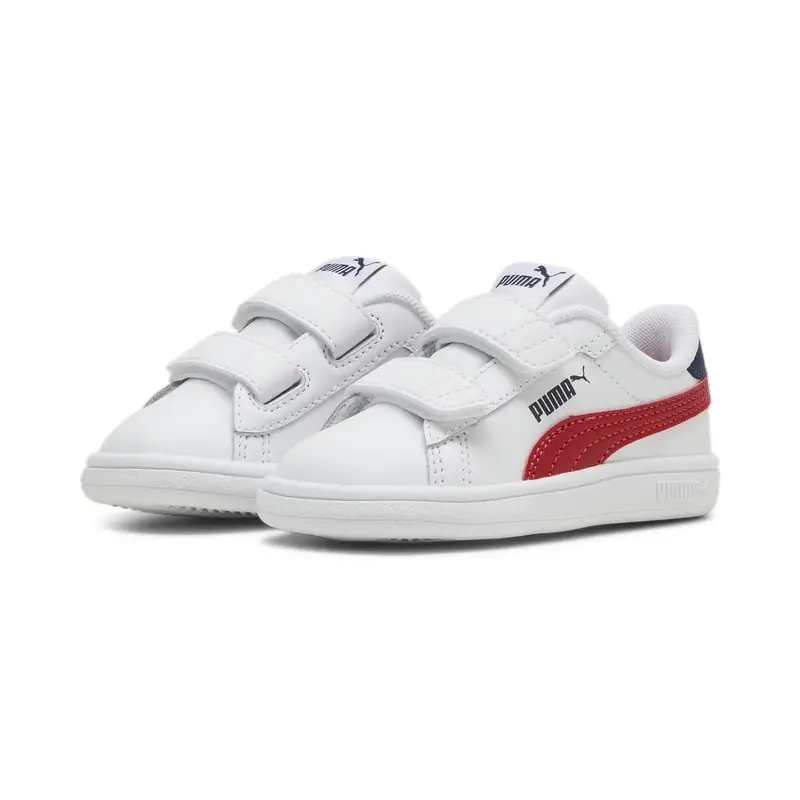 Sneakers Smash 3.0 Leather V da bimbi PUMA White Club Red Navy Blue | Puma Bianco