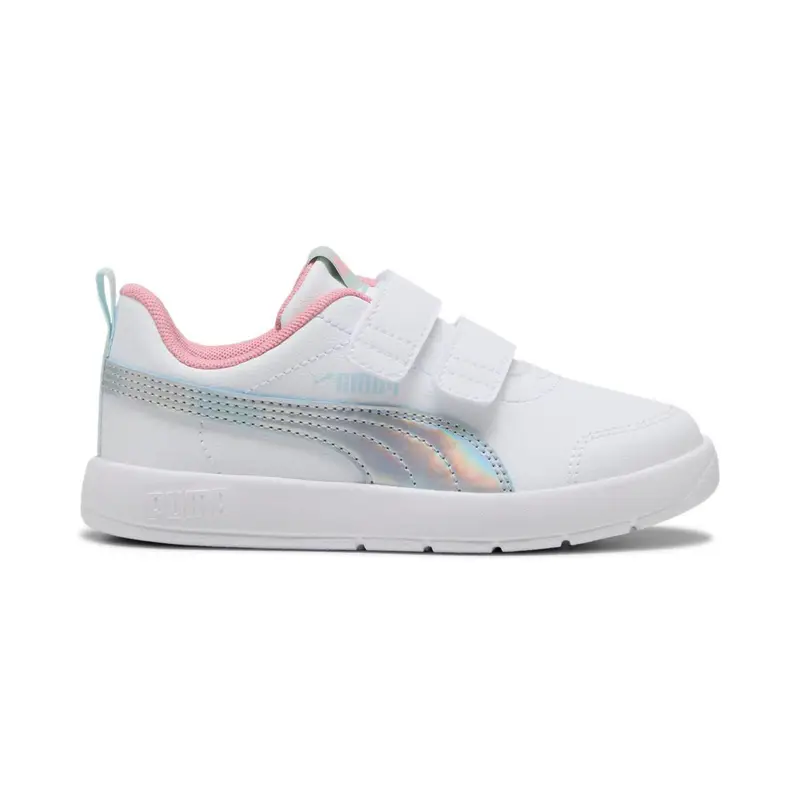 Sneakers tennis bianche da bambina Courtflex 3.0 con strappi