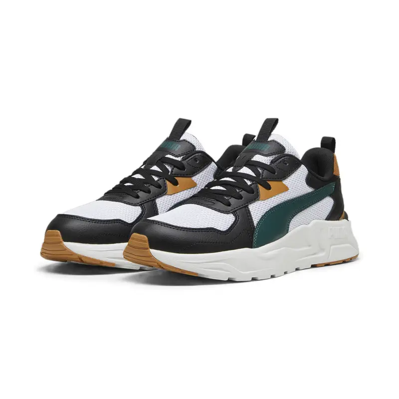 Sneakers Trinity Lite da uomo PUMA Black Dark Myrtle Caramel Latte Green Beige | Puma Nero