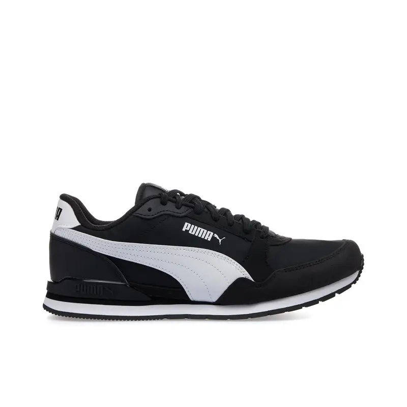 Sneakers uomo nere e bianche da palestra St Runner 3 in pelle