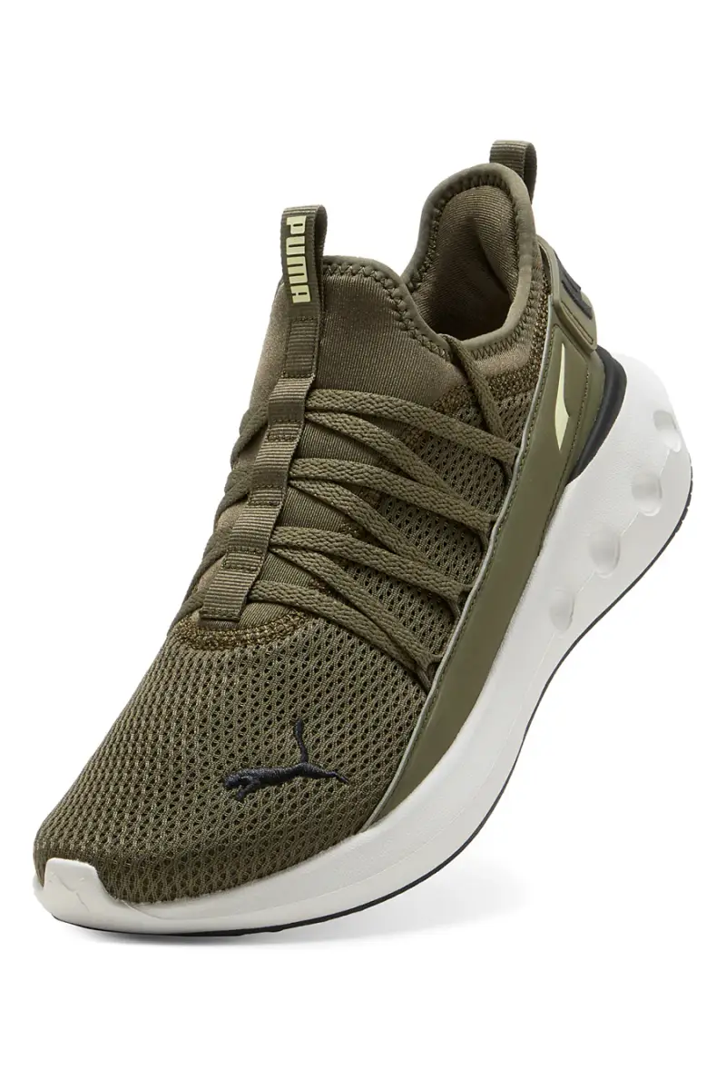 Sneakers verde oliva con suola bianca Puma Softride Carson Fresh [VERDE OLIVA] miniatura 3