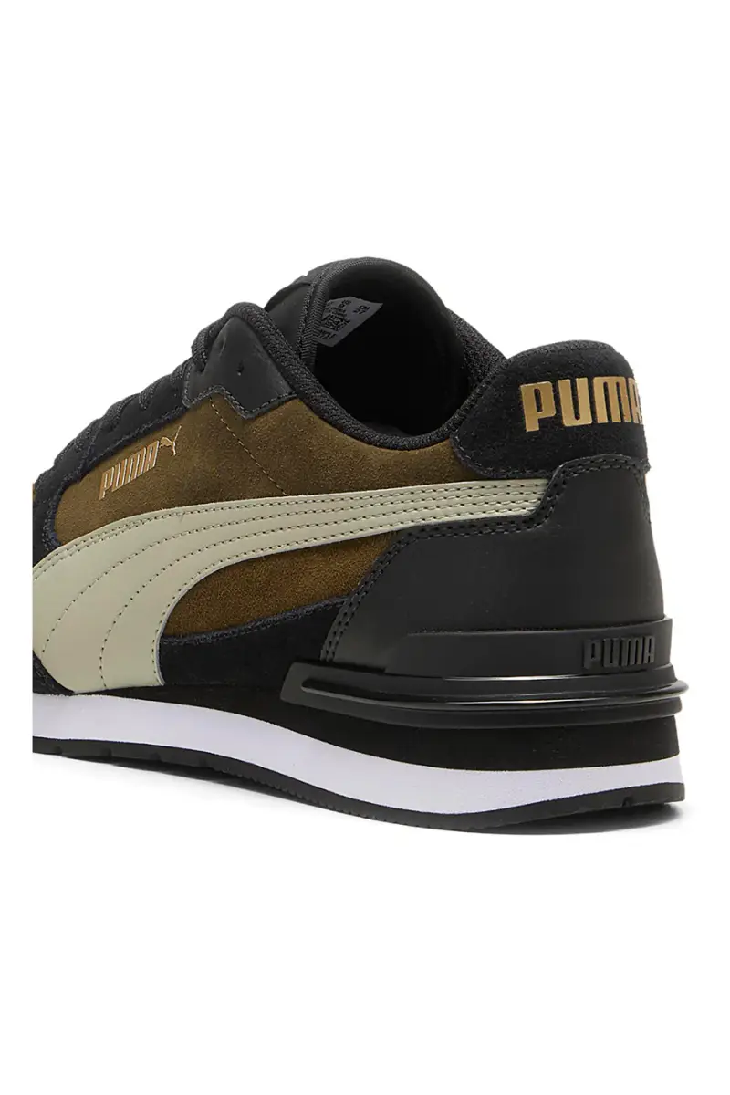 Sneakers verde oliva e nere inserti in pelle Puma ST Runner V4 SD [VERDE OLIVA] miniatura 5
