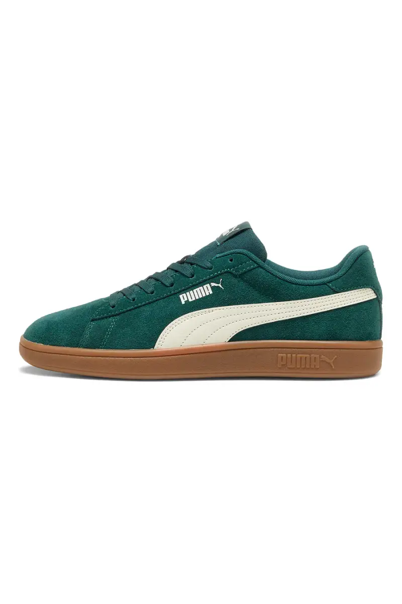 Sneakers verdi in pelle scamosciata con suola marrone Puma Smash 3.0 [VERDE SCURO]