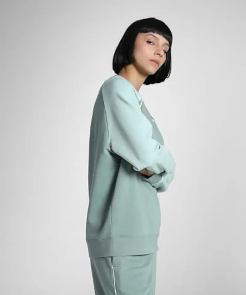 PUMA Sport Relaxed Crew TR, Felpa con Cappuccio Bambina, Green Moon, XL miniatura 2