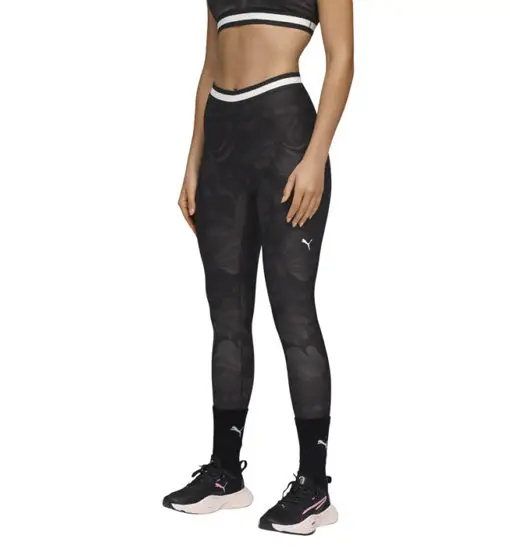 Strong Floral W - leggings fitness - donna Black