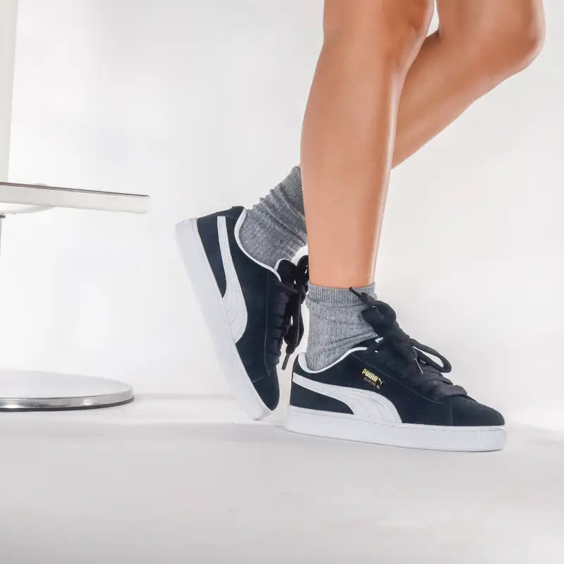 Suede Xl Camoscio Nero Bianco