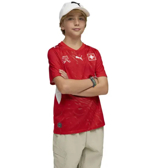 Puma Switzerland Home 26 Jr - maglia calcio - ragazzo Red
