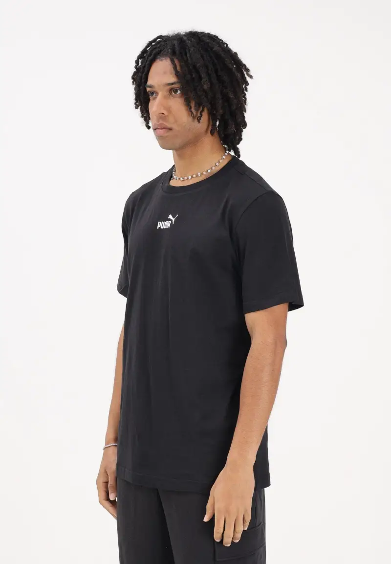 T-shirt a manica corta Essentials nera da uomo