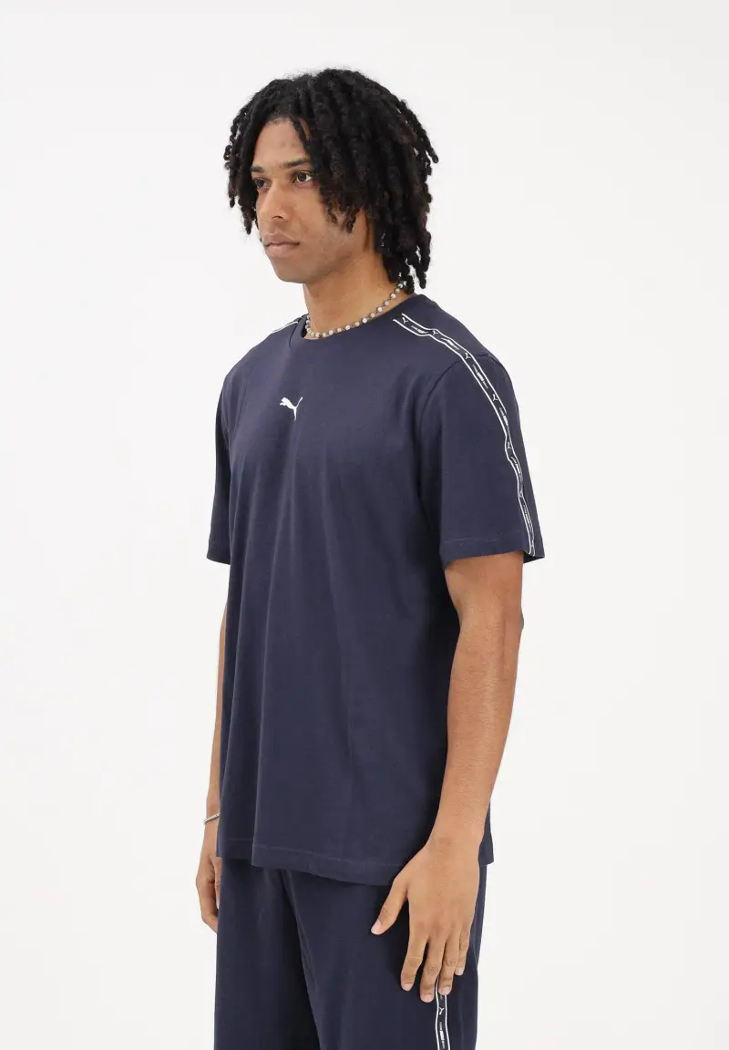 T-shirt a manica corta Essentials Tape blu da uomo