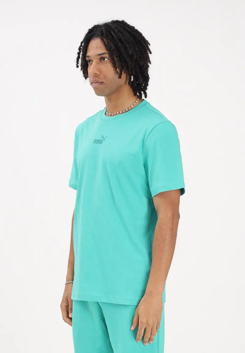 T-shirt a manica corta Essentials verde acqua da uomo