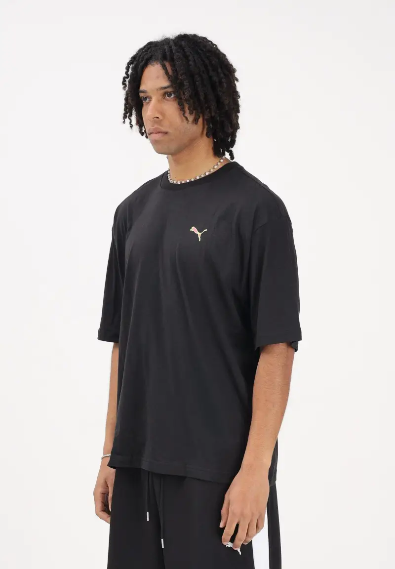 T-shirt a manica corta Graphic nera da uomo