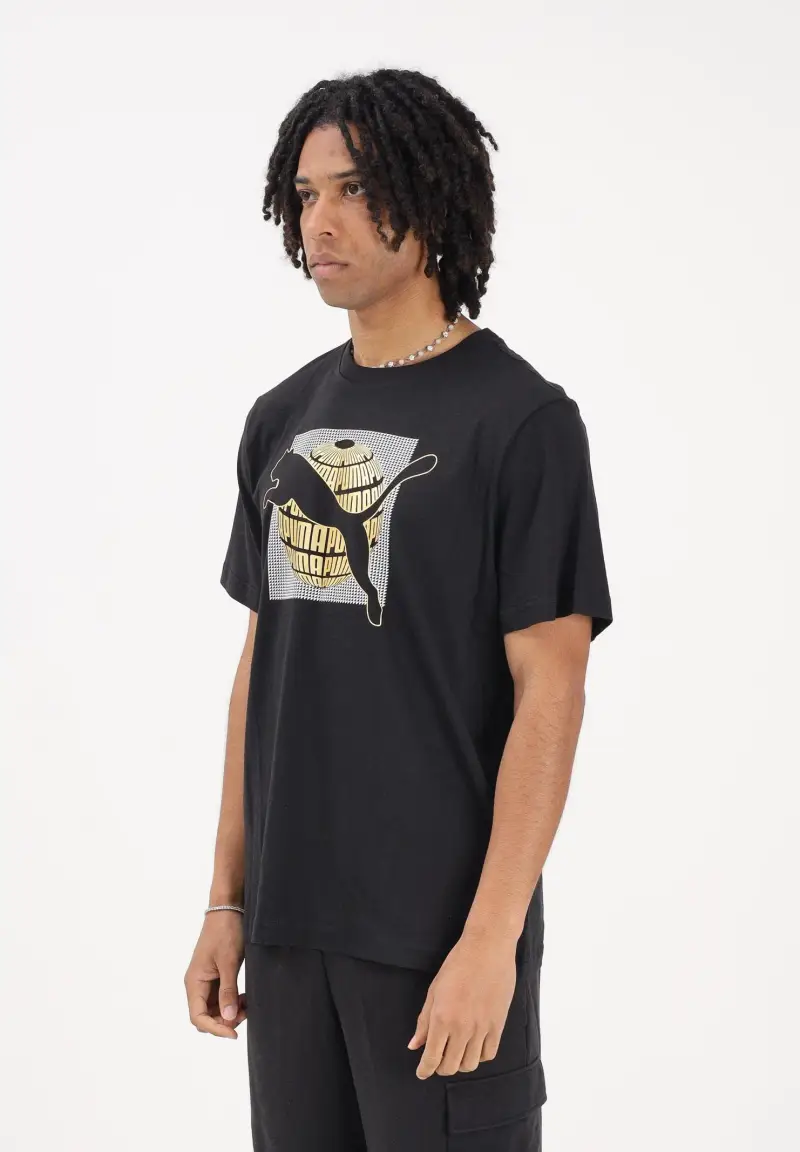 T-shirt a manica corta GRAPHICS nera da uomo