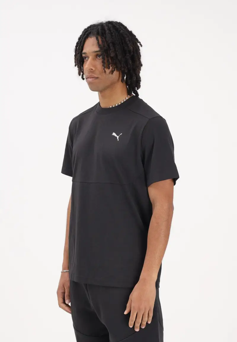 T-shirt a manica corta PUMATECH nera da uomo