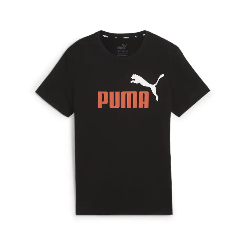 T-shirt con logo bicolore Essentials+ per ragazzi PUMA Redmazing White Red | Puma Rosso