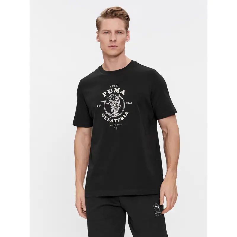 T-shirt Graphics Gelateria 625416 Nero Regular Fit