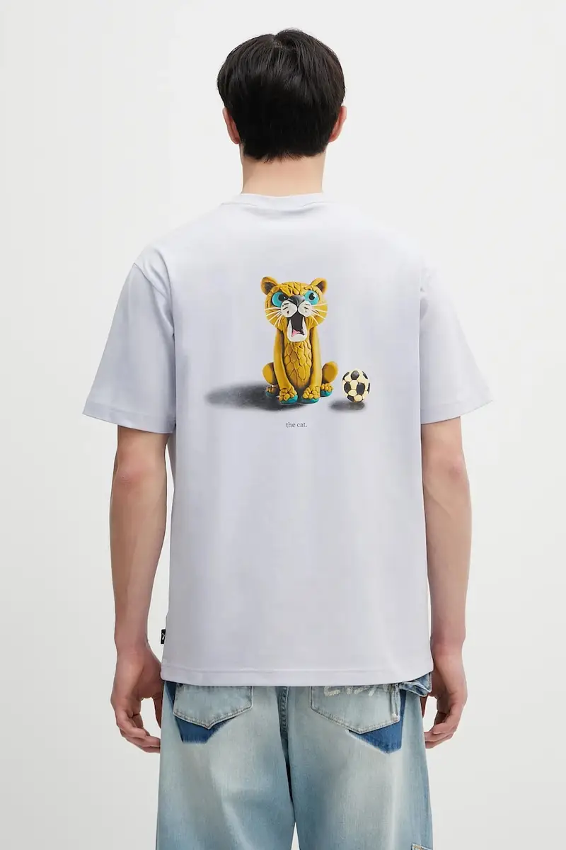 t-shirt in cotone GRAPHICS The Puma Cat Tee colore blu 629411