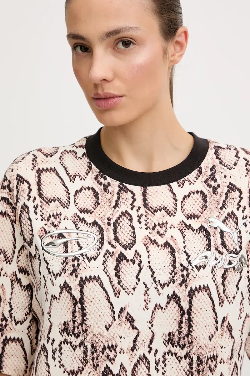 Puma T-shirt Donna Beige 2988155 miniatura 4