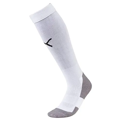Puma Team Liga Socks Core Calzettoni da Calcio, Bianco (White/Black), 47